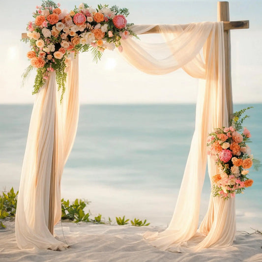 Chiffon Fabric Drapes for Wedding Arch  6/10M