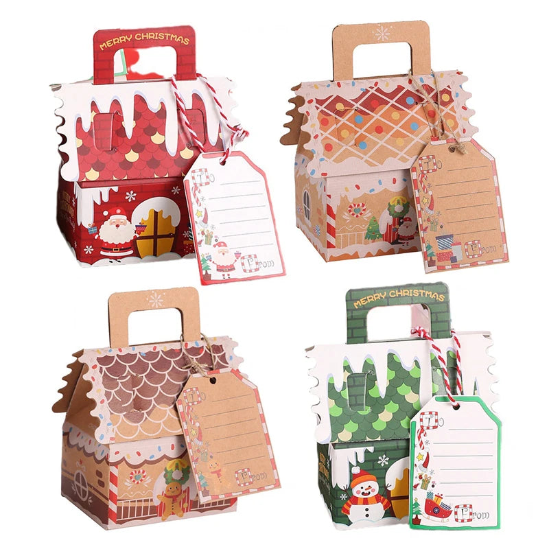 Xmas Party Gift Boxes – 5/10pcs Gingerbread & Snowman”