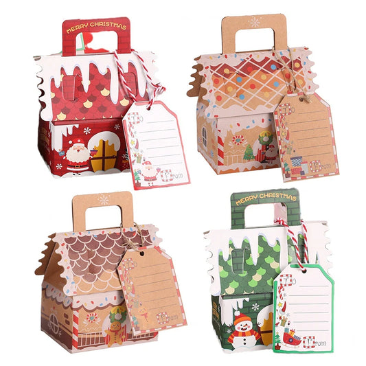 Xmas Party Gift Boxes – 5/10pcs Gingerbread & Snowman”