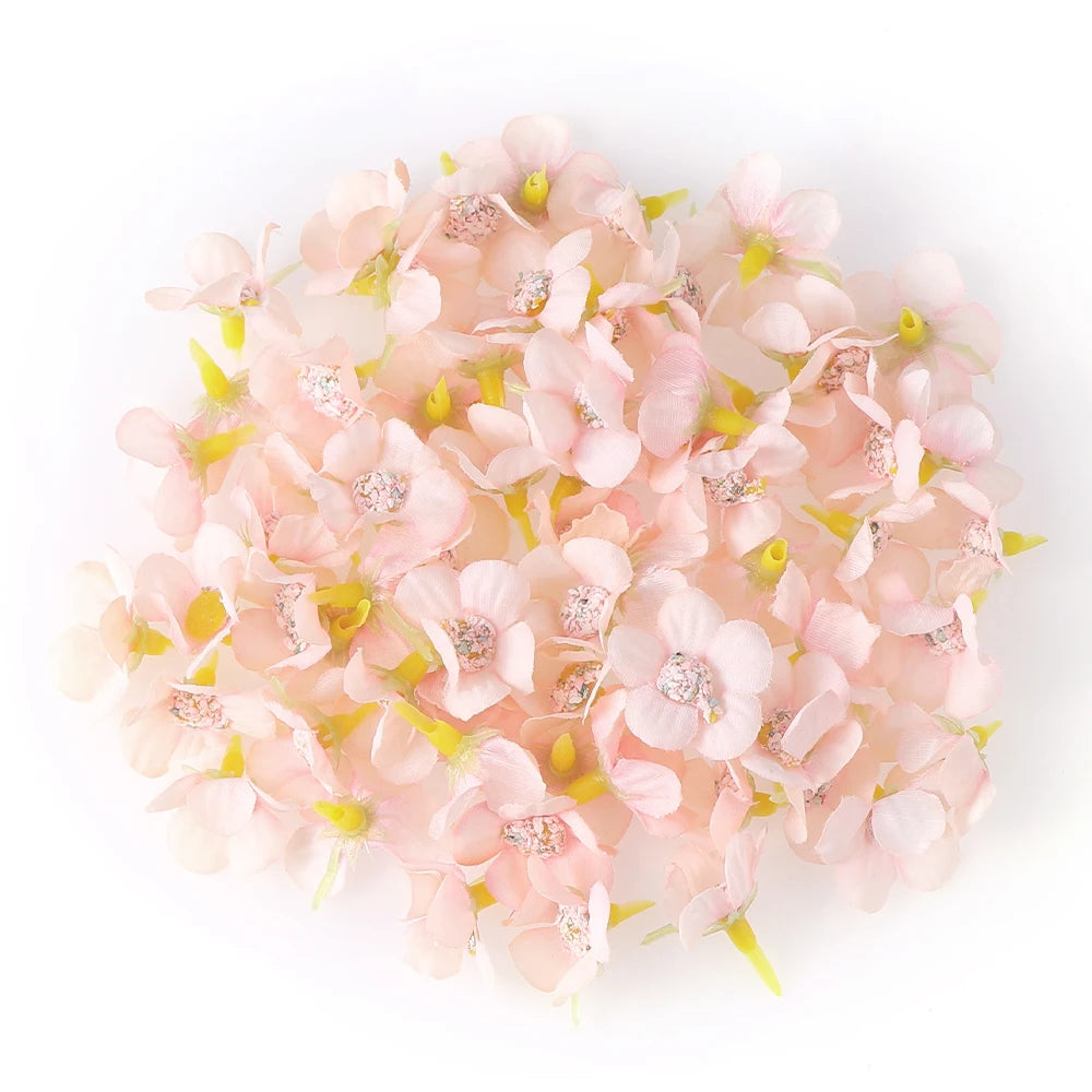 Mini flowers heads Silk for decoration and accessories 50PCs