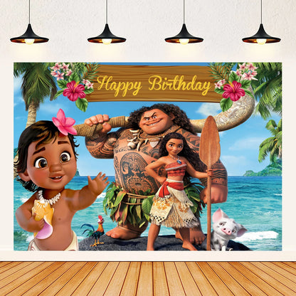 Moana theme background decoration