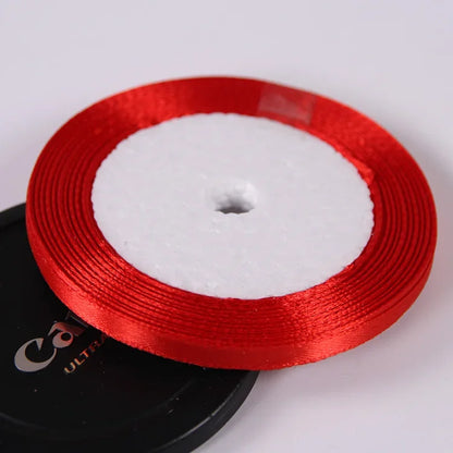 Silk Satin ribbons 22 meters/roll 6mm