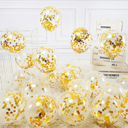 Gold Confetti Balloons 5/10/15pcs