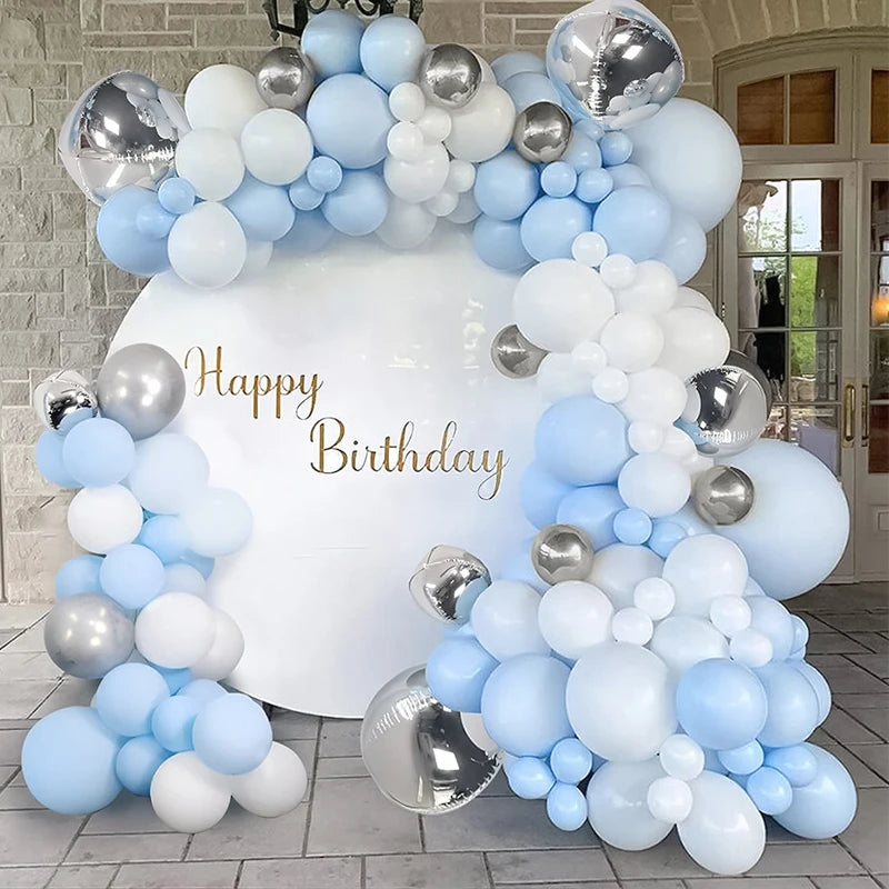 Light blue balloons arch kit