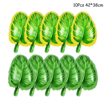 Jungle party green latex balloons
