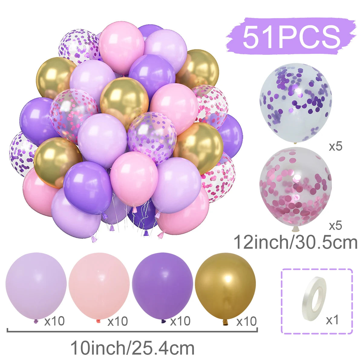 Balloons Pearl Latex 31/36/37/51/101Pcs