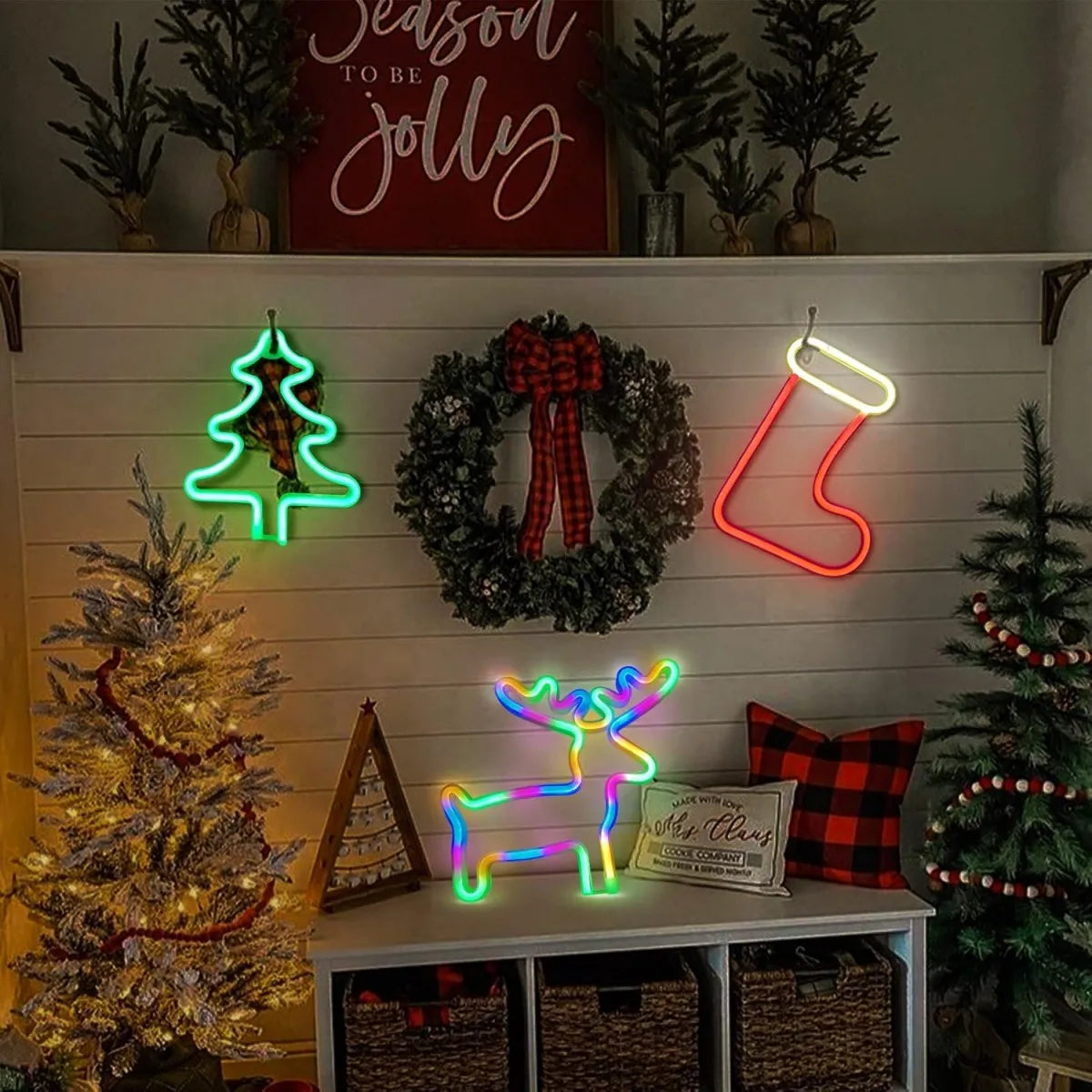1pc Christmas Neon Light Decor