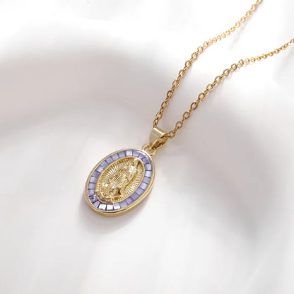 Catholic virgin Mary pendant necklace