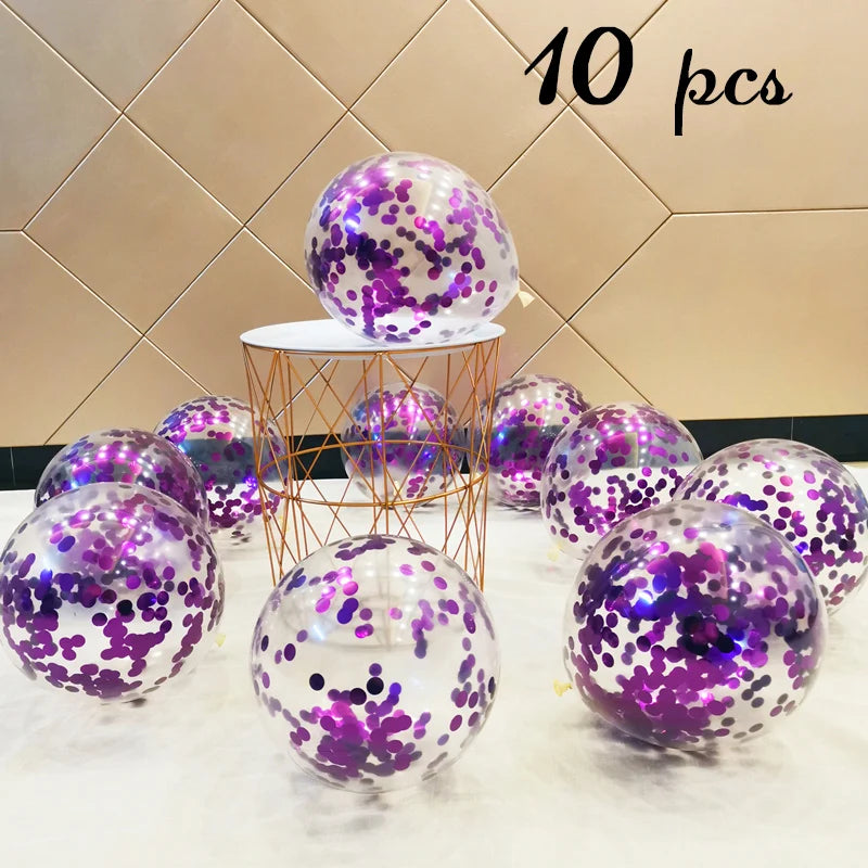 10/20PCS Star Confetti Latex Balloons