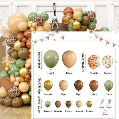 Jungle balloon garland 116 PCS  decorations