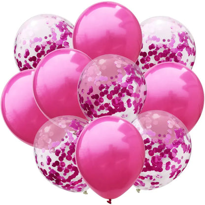 Mix  Confetti Latex Balloon  12inch 10pcs