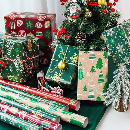 6pcs Holiday Gift Wrap Paper – 50x70cm