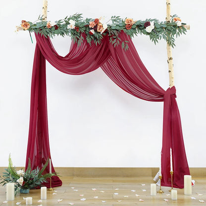 Chiffon Fabric Drapes for Wedding Arch  6/10M