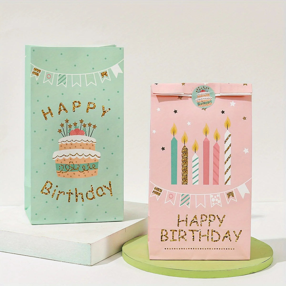 Party Gift Bags with Paper Twist Open Top 10 pcs