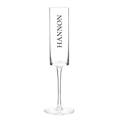 Custom Laser engraving name Champagne flute