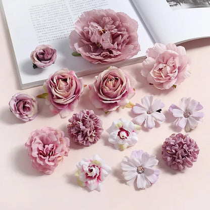 Mixed Rose silk fake flowers for decoration