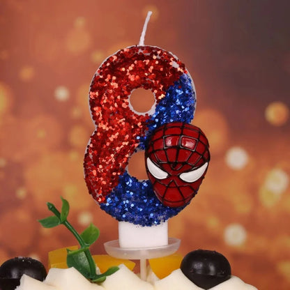 Spider-Man candles 0-9