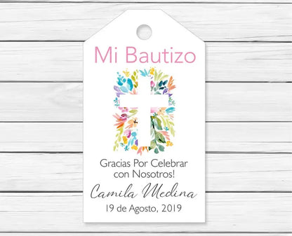 Custom tags Baptism Holly Communion, 100 pieces