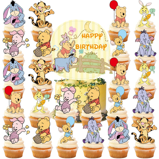 Winnie the Pooh Cake Topper 25pcs