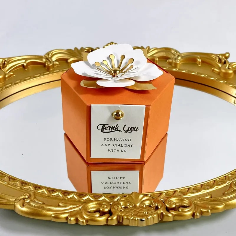 Creative flower hexagonal gift box 20/50pcs