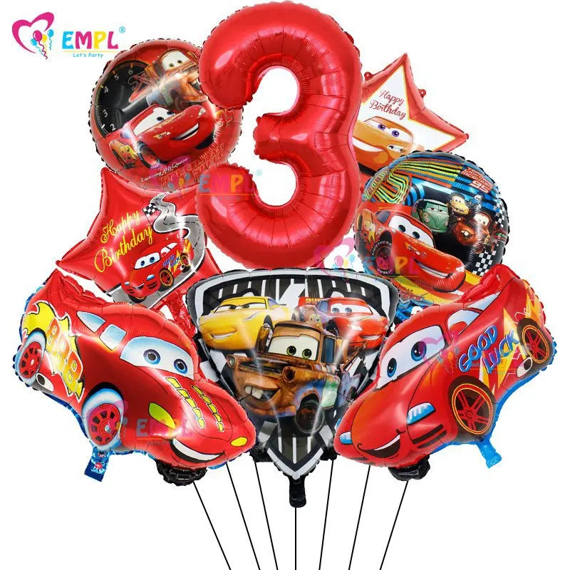 McQueen Foil Balloons Set 8 Pcs