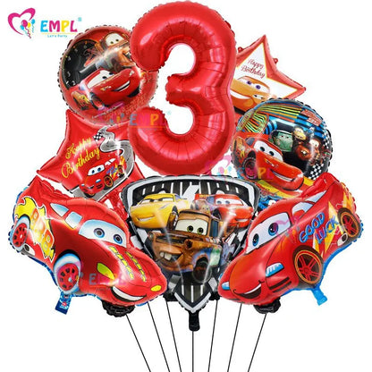 McQueen Foil Balloons Set 8 Pcs