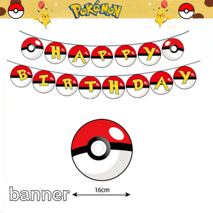 Pokemon Pikachu Happy Birthday Banner