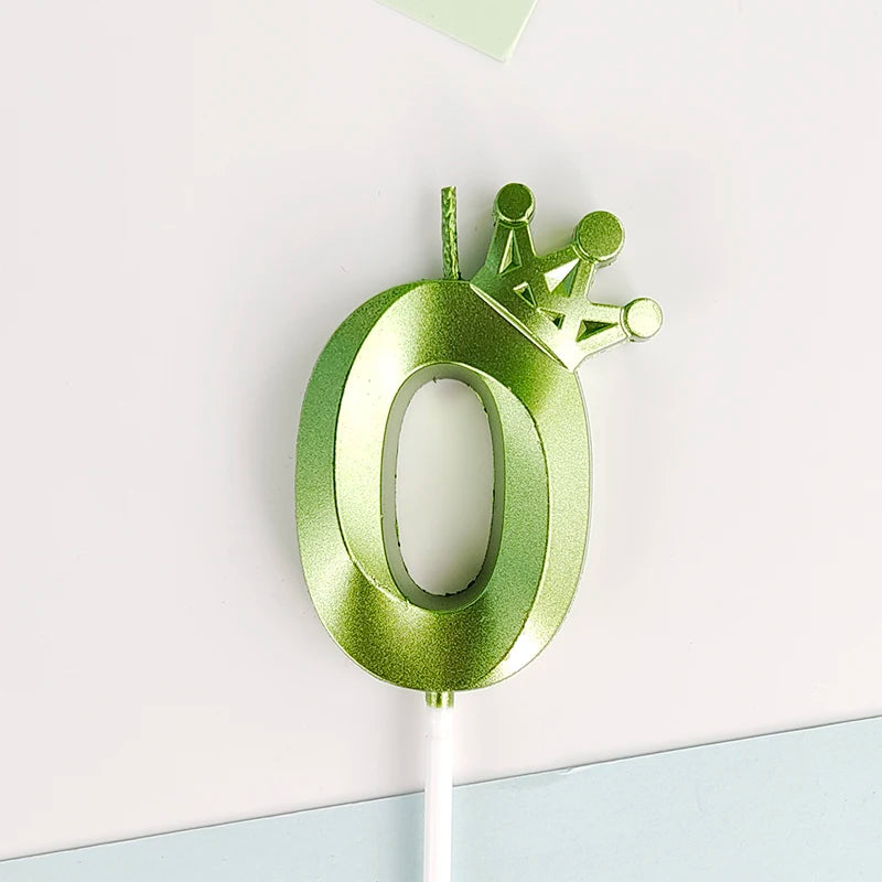 Green Crown Candle 0-9