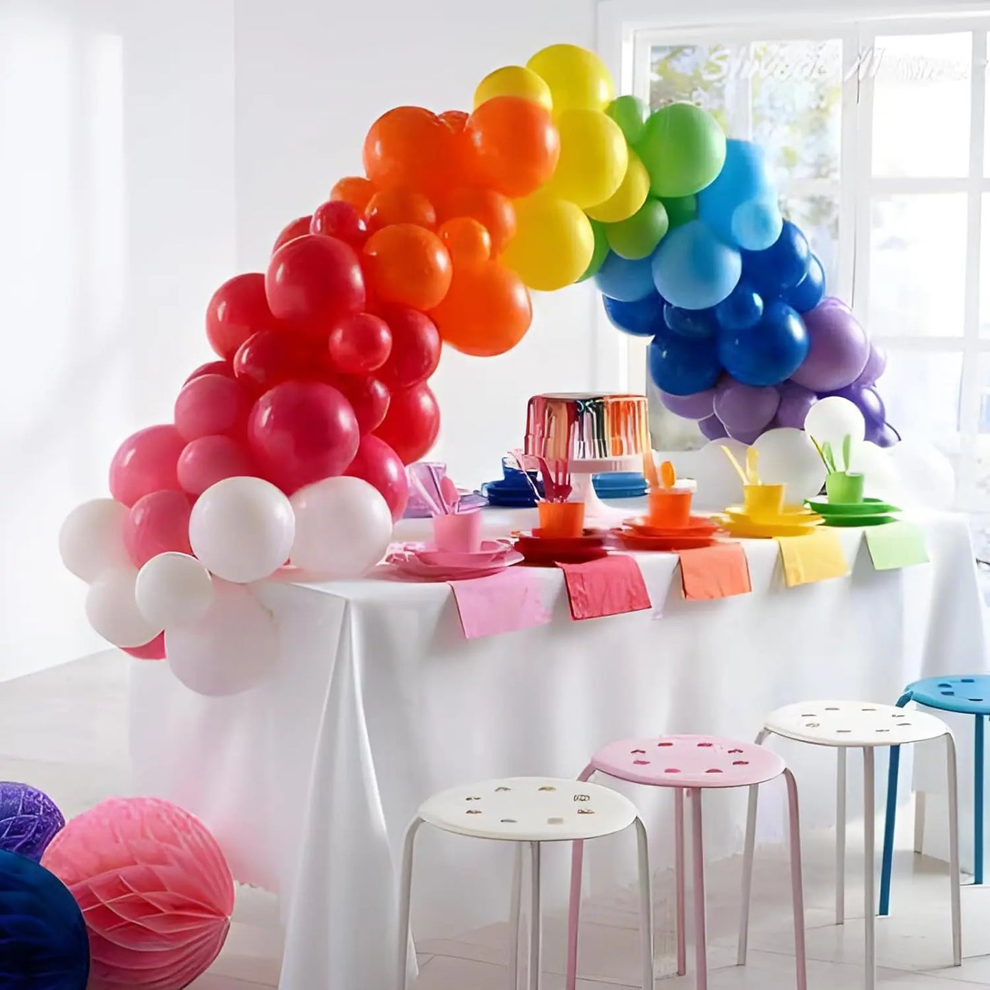 Bordballongbågskit, Vit, 1 set