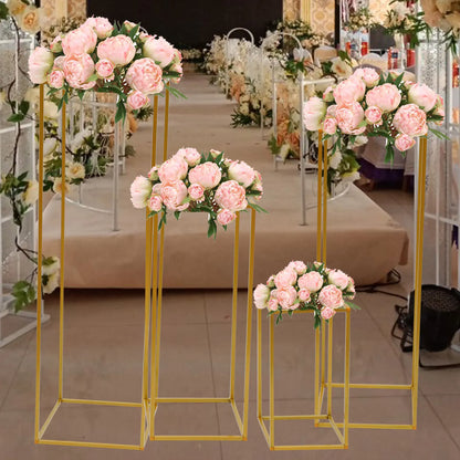Gold metal flower stand 4 PCS