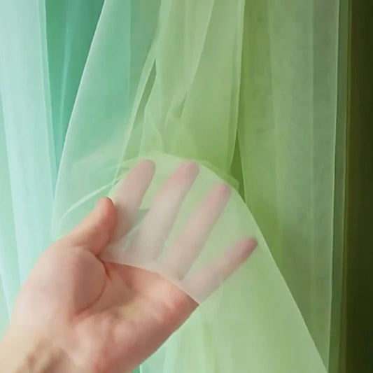Green soft mesh fabric for decoration