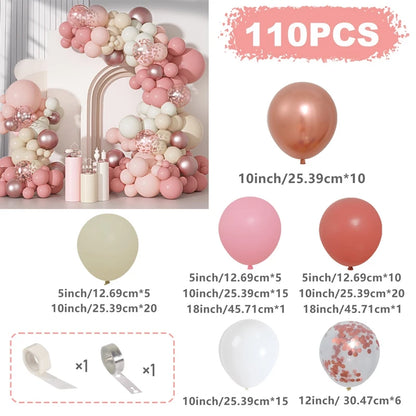 Blush retro Pink Ivory white Balloons Garland arch