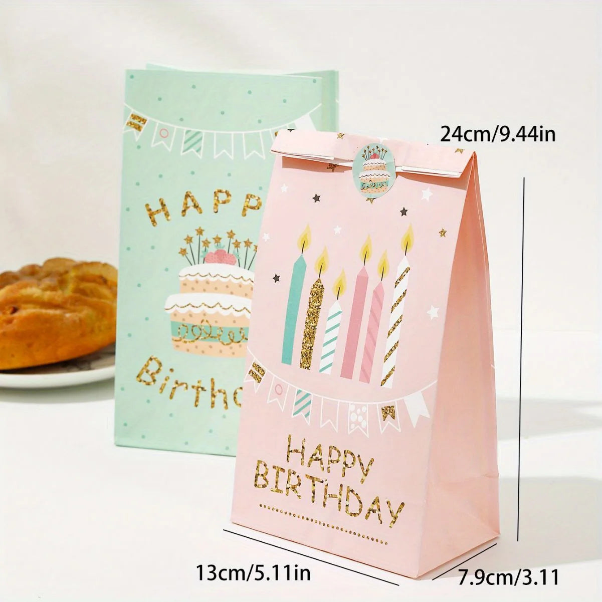 Party Gift Bags with Paper Twist Open Top 10 pcs
