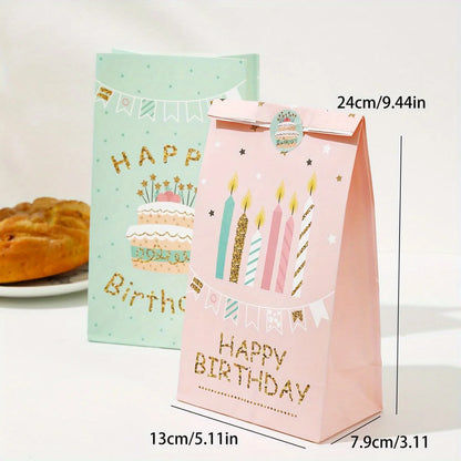 Party Gift Bags with Paper Twist Open Top 10 pcs