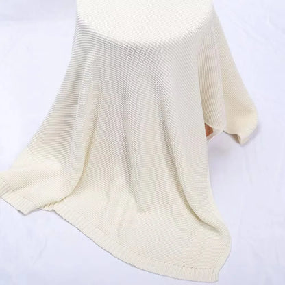 Personalized name Baby knitted blanket cotton 100x80cm custom