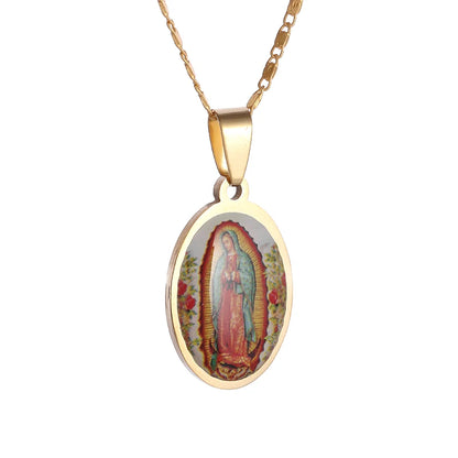 Virgin Mary medal pendant