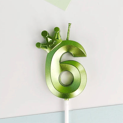 Green Crown Candle 0-9