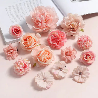 Mixed Rose silk fake flowers for decoration