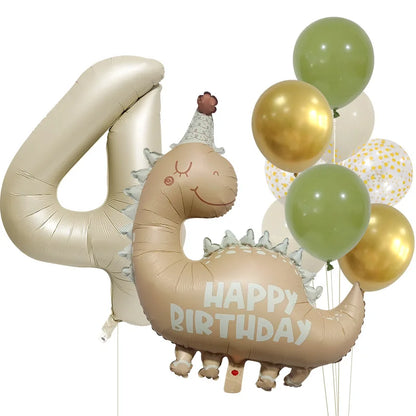 Caramel Colored Dinosaur  Balloon Set
