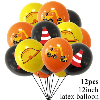 Construction party decorations kit
