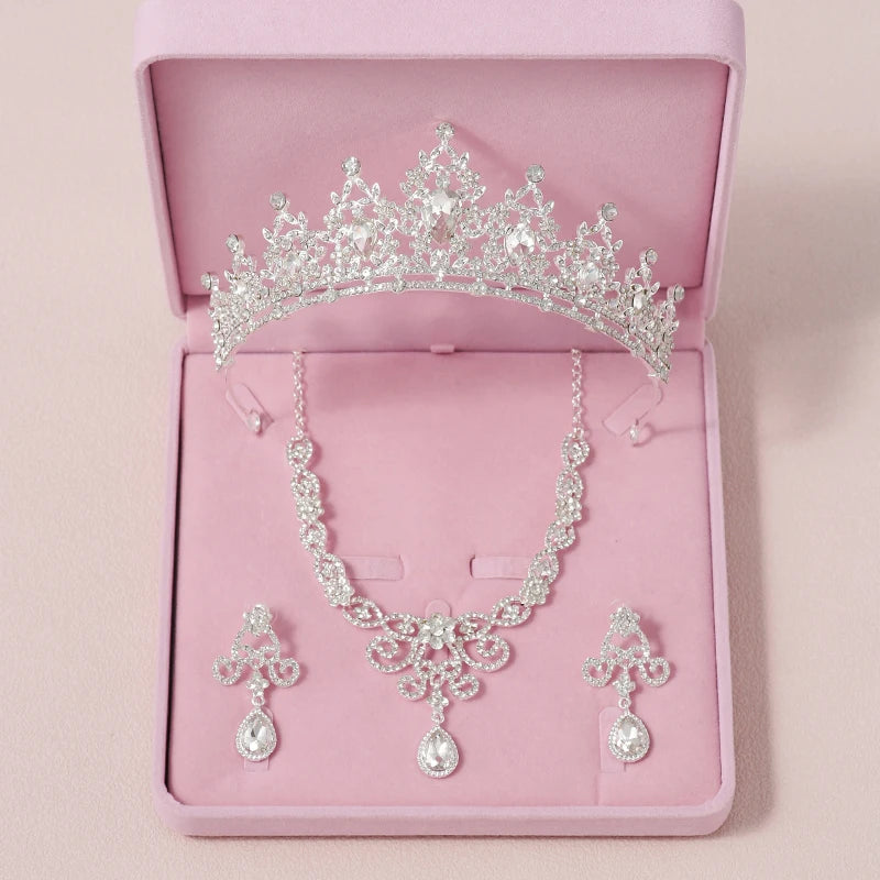 Zitania bridal  pink-colour lady crown