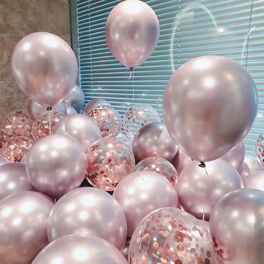 Rose Golden Sequin Balloon Set 20pcs