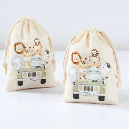 Animal character Gift Bags for Party 6pcs