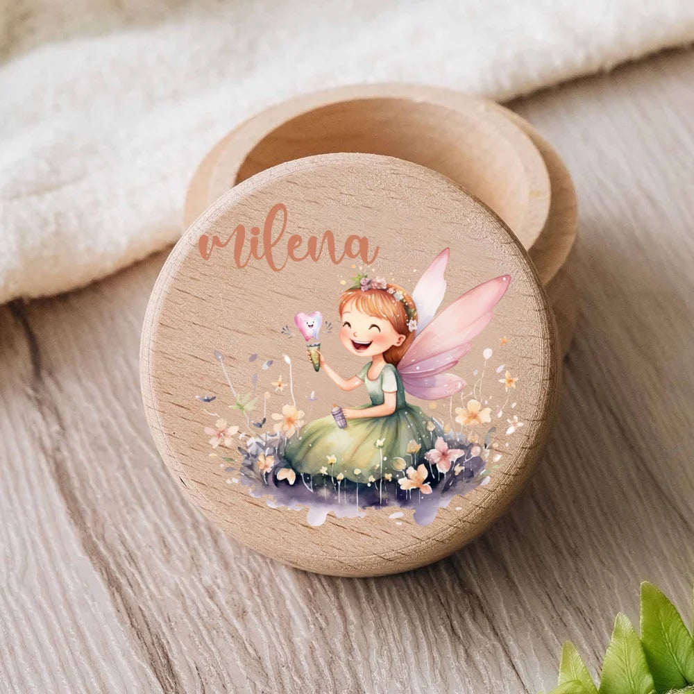 Custom name box for milk Teeth storage collect Keepsake , Baby shower