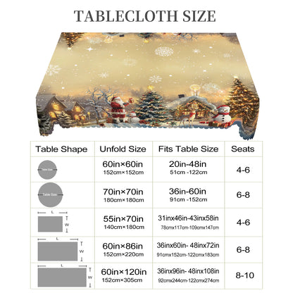 Santa Sleigh Christmas Tablecloth 2026