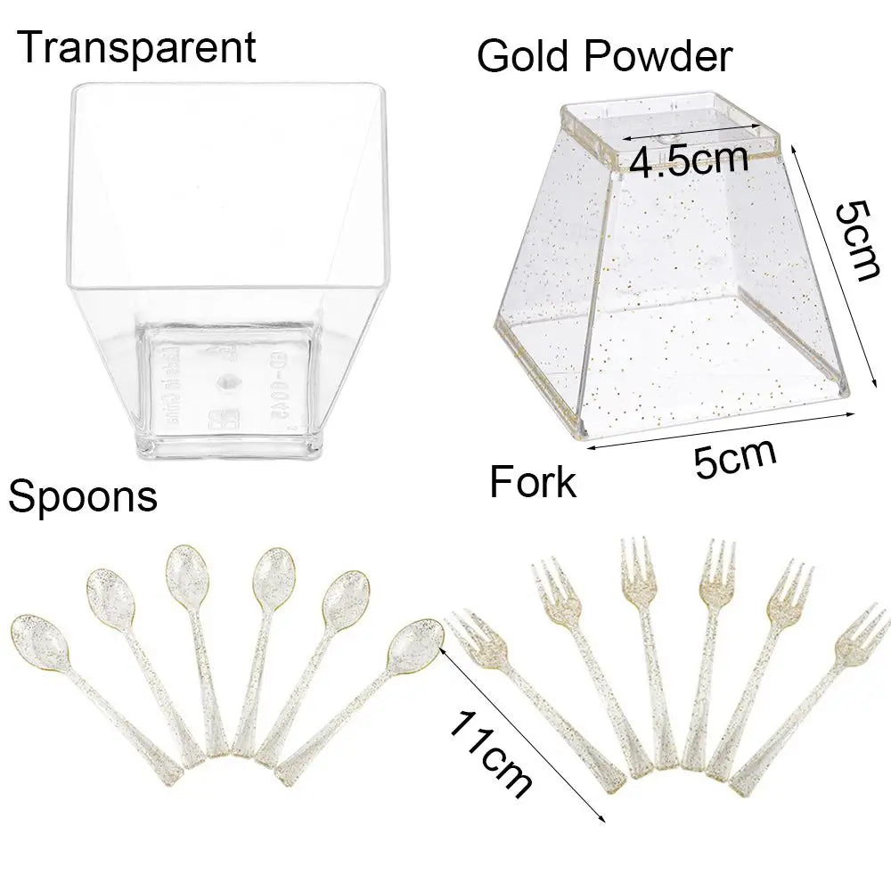 Plastic dessert cup 10/30/50pcs 50/60/90ML