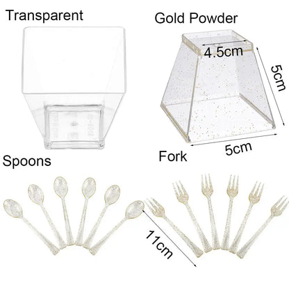 Plastic dessert cup 10/30/50pcs 50/60/90ML
