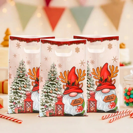 25pcs Santa & Snowman Candy Bags