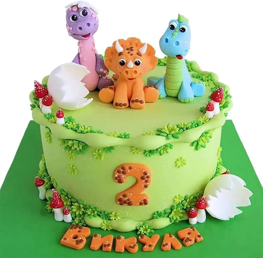 Dinosaur cake decorations 3 PCS