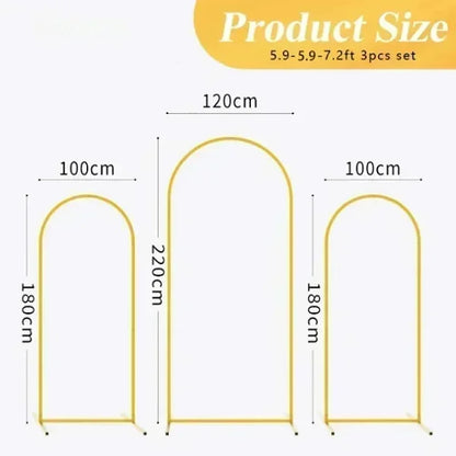Set of gold Arch backdrop stands, decoration
